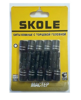 Ключ-насадка магн. кованая М8*65 SKOLE/CRAFT (5шт)