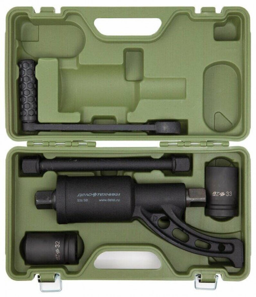 536581 Гайковерт механический 1&quot; с головками 32мм,33мм (2шт)