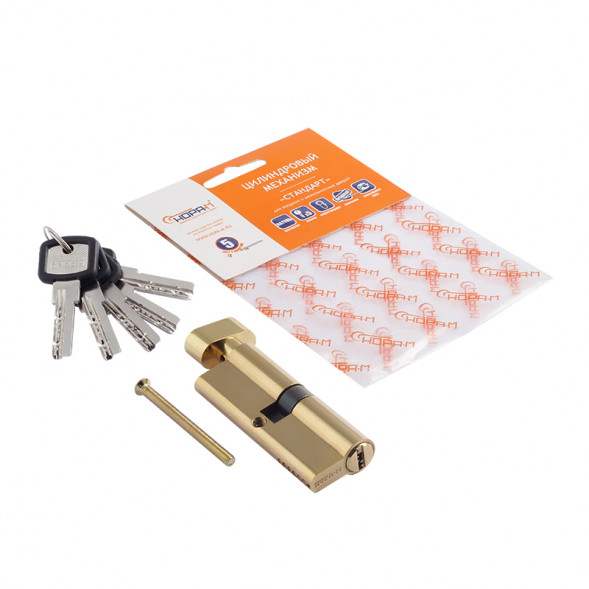 Цилиндр.мех-м ЛПУВ-60 (латунь) (30-30)  &quot;Нора-М&quot;