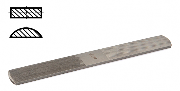 252994 Напильник 4 в1 №1, №3 200мм (плоский, полукруглый) (3шт)