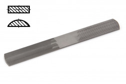 252994 Напильник 4 в1 №1, №3 200мм (плоский, полукруглый) (3шт)