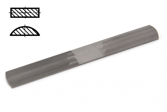 252994 Напильник 4 в1 №1, №3 200мм (плоский, полукруглый) (3шт)