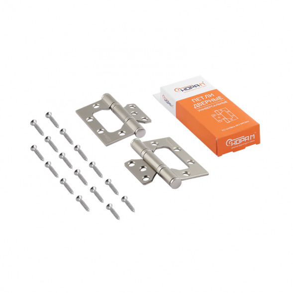 Петля накладная унив. 800-3&quot; FНР РВ (лат.покр.) без колп. (75*63*2,5)  &quot;Нора-М&quot;