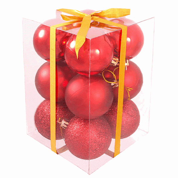 Шары на елку набор 12шт средние (5,5см)