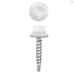 Саморез кровельный 4,8x35 RAL 9003 сигнальный-белый, по дереву (3000шт.)
