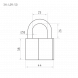 Замок навесной ЗН-409-50 мм (3кл.) "Нора-М"