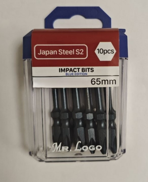 Насадка (бита) Mr.Logo двухсторонняя 65PH2-PZ2 (S2) Impact.(S2) JAPAN PC Box (10шт)
