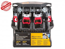 Ремни стяжные с храповым механизмом (4,87м*3,17см) 1362кг (4шт) CAT