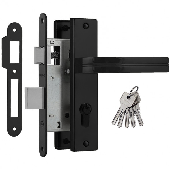 Замок врезной 706К-55 мм (черный)