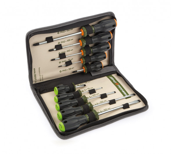 728100 Набор отверток с 3-х компонентными рукоятками, 10 шт. (4шт)