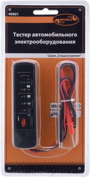 40601 Тестер АКБ светодиодный АвтоДело