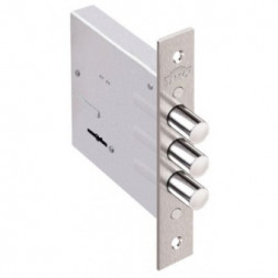 Замок врезной 1.04.02.3 Кремень никель, сувальдный стержни 3шт. d14мм