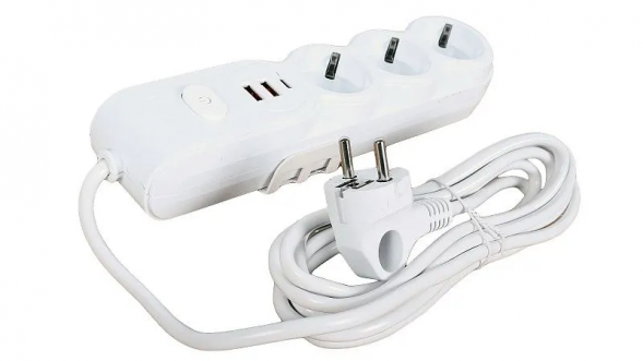 Удлинитель с USB 5м 3гнезда X-PERT