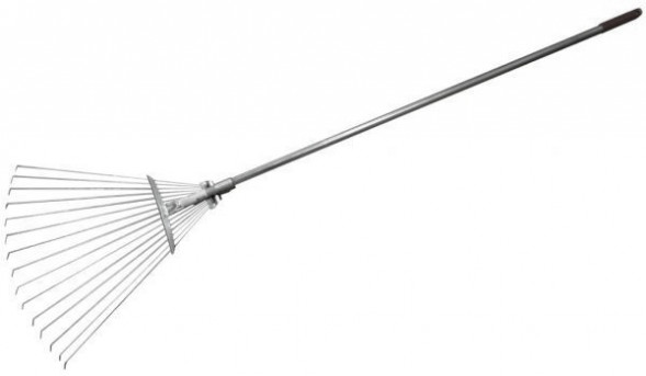 Грабли веерн.раздвижн. телескоп.ручка (прутковые 15-зуб.)  FT-232