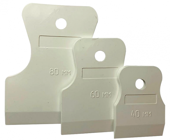 Набор шпателей резиновых 40-60-80мм, белые ON