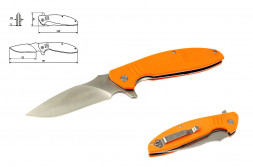 260330 Нож складной 130 мм, оранжевая рукоятка