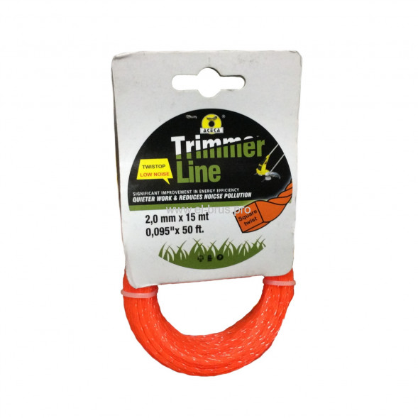Леска для триммера витой квадрат 3,0мм/15м (35 шт.)