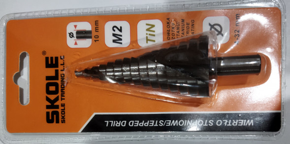 Сверло  ступенчатое кобальтовое  витое 4*20мм сталь М2 SKOLE