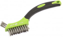 270055 Щетка-мини с прорезиненной рукояткой, щетина из нержавеющей стали
