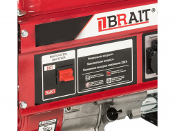 Генератор бензиновый BR3800-CU (2,9/3,2кВт,220В,50Гц) медная обмотка BRAIT