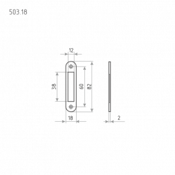 Ответ. планка 503.18 (ст.бронза) 82мм  &quot;Нора-М&quot;