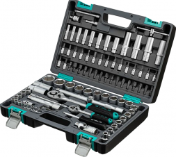 Набор инструментов, 1/2",1/4",СrV, пластиковый кейс 94 предм. STELS
