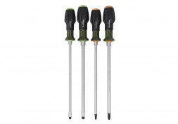748040 Набор усиленных отверток с 3-х компонен. ручкой PH, SL 4 шт