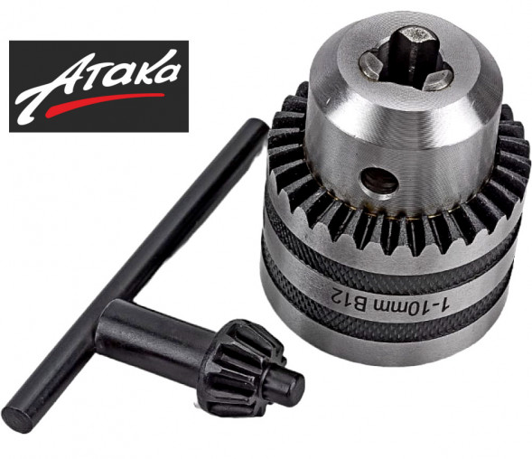 Патрон № 20 1-10мм В12 с ключом станочный Профи Атака