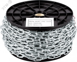 Цепь короткозвенная оцинкованная DIN 766 2мм оцинк (80 м) КНР (1шт.)