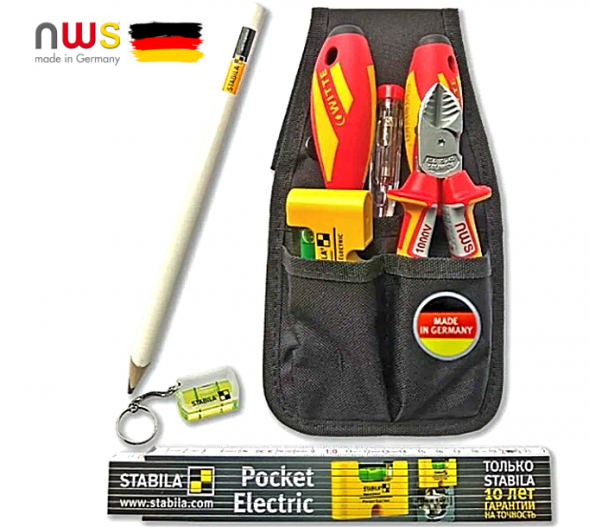 WITTE Набор VDE отвертка MAXX VDE шлиц. крест. PH. Индикатор напряж. Бокорезы. Pocket Electric