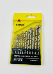 Набор сверл  М35 по металлу (пластик. упаковка) 13шт SKOLE