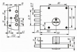 Замок накладной ЗЕНИТ ЗН4-2 медь