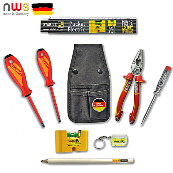 WITTE Набор VDE Отвертка MAXX VDE шлиц. крест. PH. Индикатор тнапряжения. Пассатижи. Pocket Electric