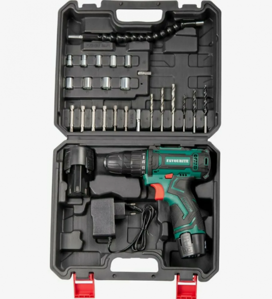 Акк. дрель-шуруповерт 12В, 2Ач, 25Нм Li-ion DC 1202 PROMO FAVOURITE