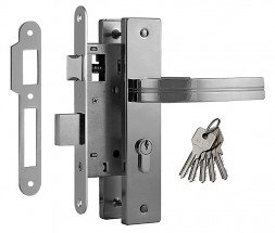 Замок врезной 106-55 мм (хром)