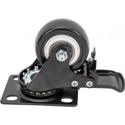 Колесная опора трансп. серии полиурет.,поворотная, с тормозом 2 подш. SIZE:2&quot; нагруз.95кг 4054050