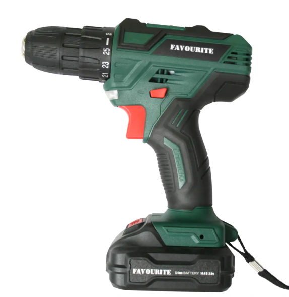 Акк. дрель-шуруповерт 18В, 2Ач, 30Нм Li-ion DC 1802 PROMO FAVOURITE
