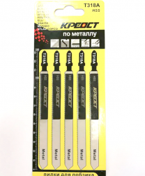 Пилочки SKOLE/КРЕОСТ T-318А для электролобзика (удлин. металл) (комплект 5шт)