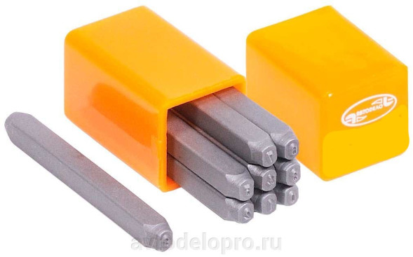 40588 Набор клейм цифровых 8мм &quot;Авто Дело&quot;