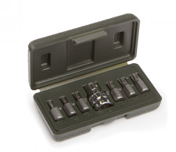 626187 Набор вставок 3/8&quot; TORX 7предм.(Т20,Т25,Т30,Т40,Т45,Т50,Т55 L=30мм с перех.1/2&quot;)