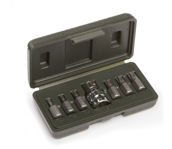626187 Набор вставок 3/8&quot; TORX 7предм.(Т20,Т25,Т30,Т40,Т45,Т50,Т55 L=30мм с перех.1/2&quot;)