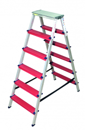 Двухсторонняя алюминиевая rкомбинированная стремянка 2х2 КОЛОР (999)
