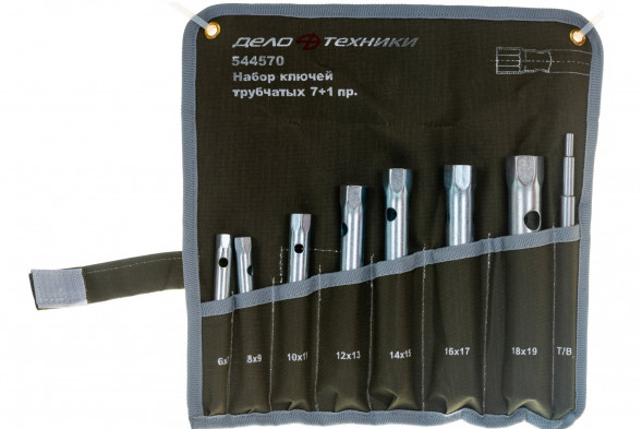 544570 Набор ключей трубчатых  штампованых 7 предм. планшет тетрон