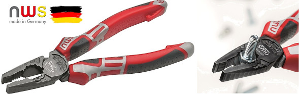 Пассатижи NWS 205мм, CombiMax, покрытие TitanFinish, рукоятки SoftGripp 3K