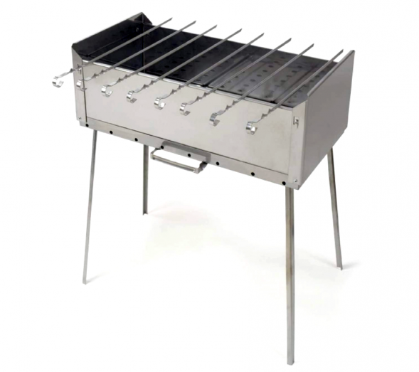 Мангал-дипломат "КЕДР" (570*280*210) 8 шамп.390мм, сталь 1,5мм "На восьмерых" (в сумке) МД-8С