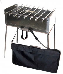 Мангал-дипломат "КЕДР" (570*280*210) 8 шамп.390мм, сталь 1,5мм "На восьмерых" (в сумке) МД-8С