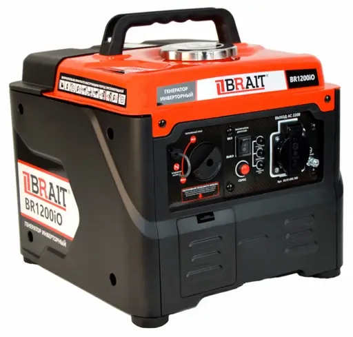 Генератор бензиновый инверторный BR1200iO (1/1,1кВт, 230В, 50Гц, бак 3,2л, откр типа)  BRAIT