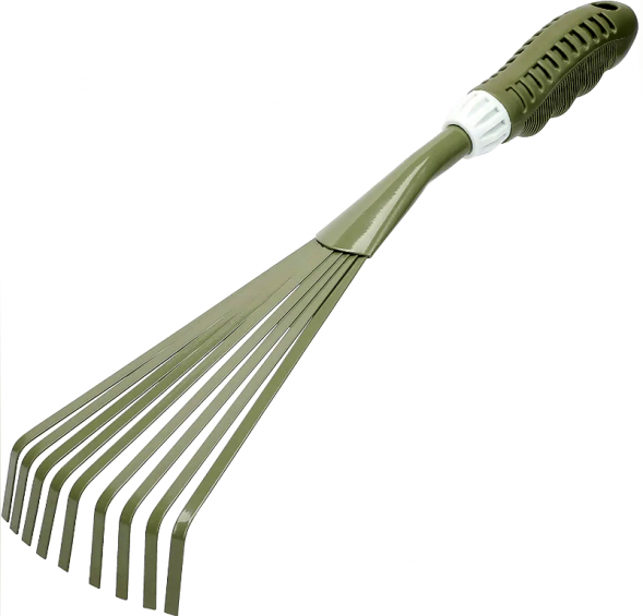 Грабельки веерн.малые 9-ти зуб. (эргономич.ручка) FT 377-С