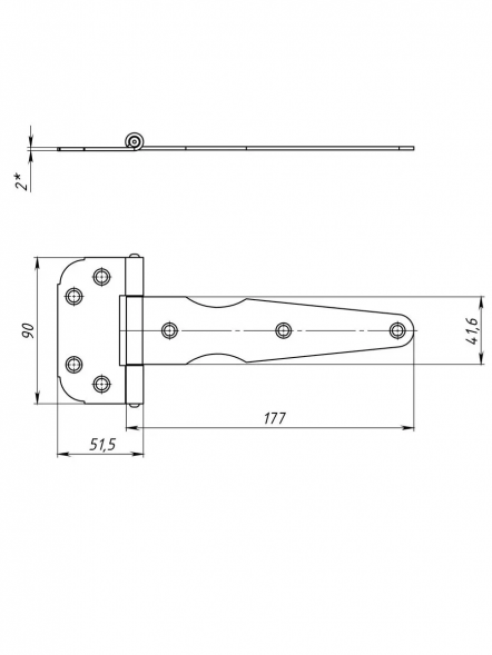Петля-стрела ПС-160 цинк