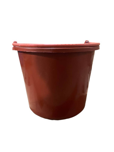 Ведро строительное ударопрочное LEON круглое 16л КРАСНОЕ ПРЕМИУМ